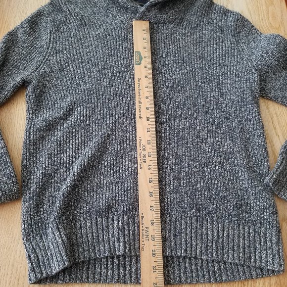 Mens American Eagle Athletic Fit Shawl Neck Sweater Gray Heather Wool Blend M - Picture 4 of 8